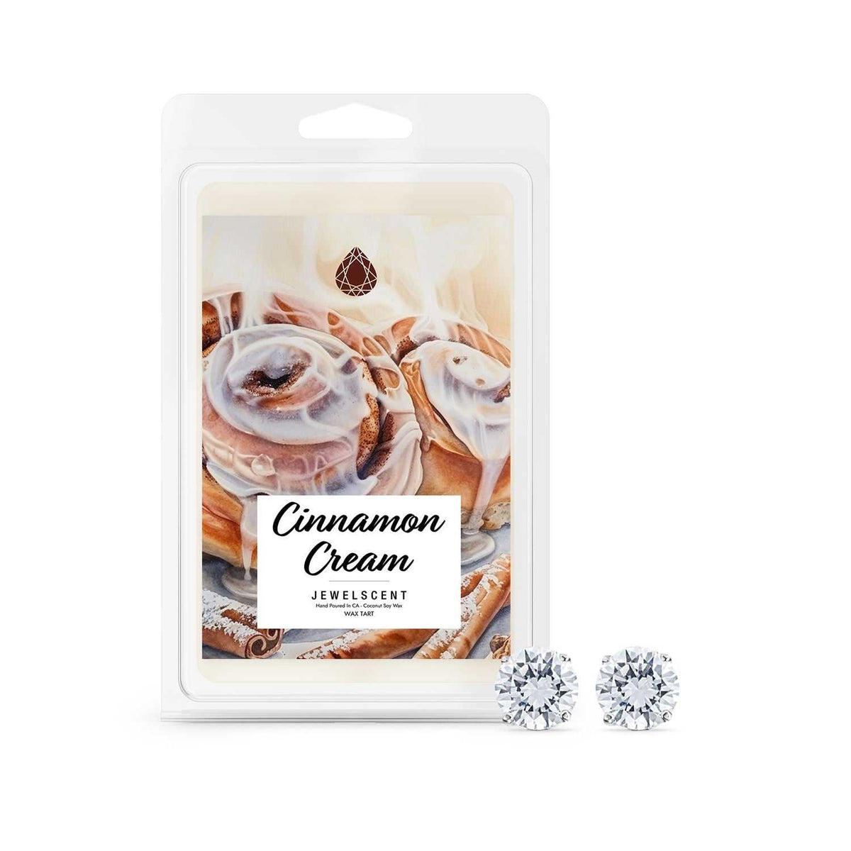 WaxCinnamon Cinnamon Cream Wax Tart - Long Lasting Fragrance for Cozy Home Lovers
