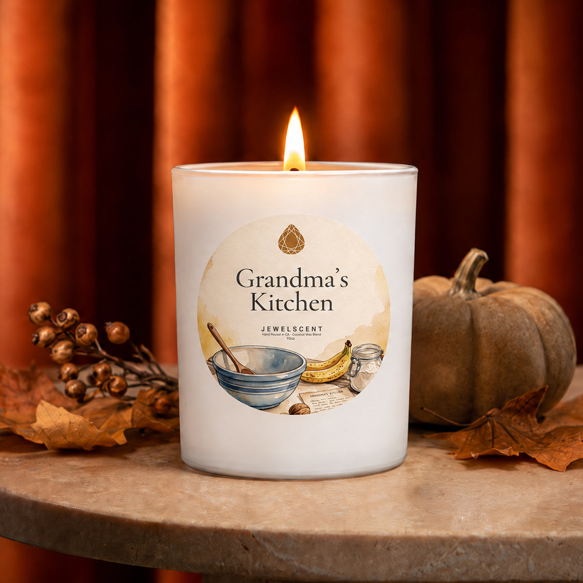 Grandma's Kitchen 10oz Candle Only • No Jewelry Inside