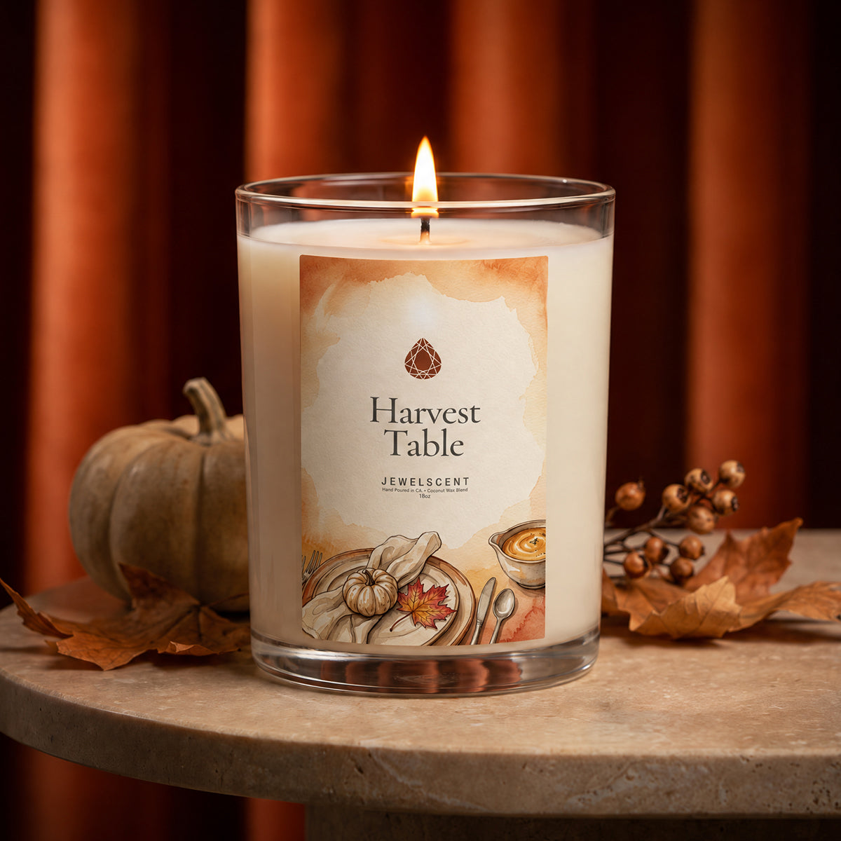 Harvest Table 18oz Candle Only • No Jewelry Inside