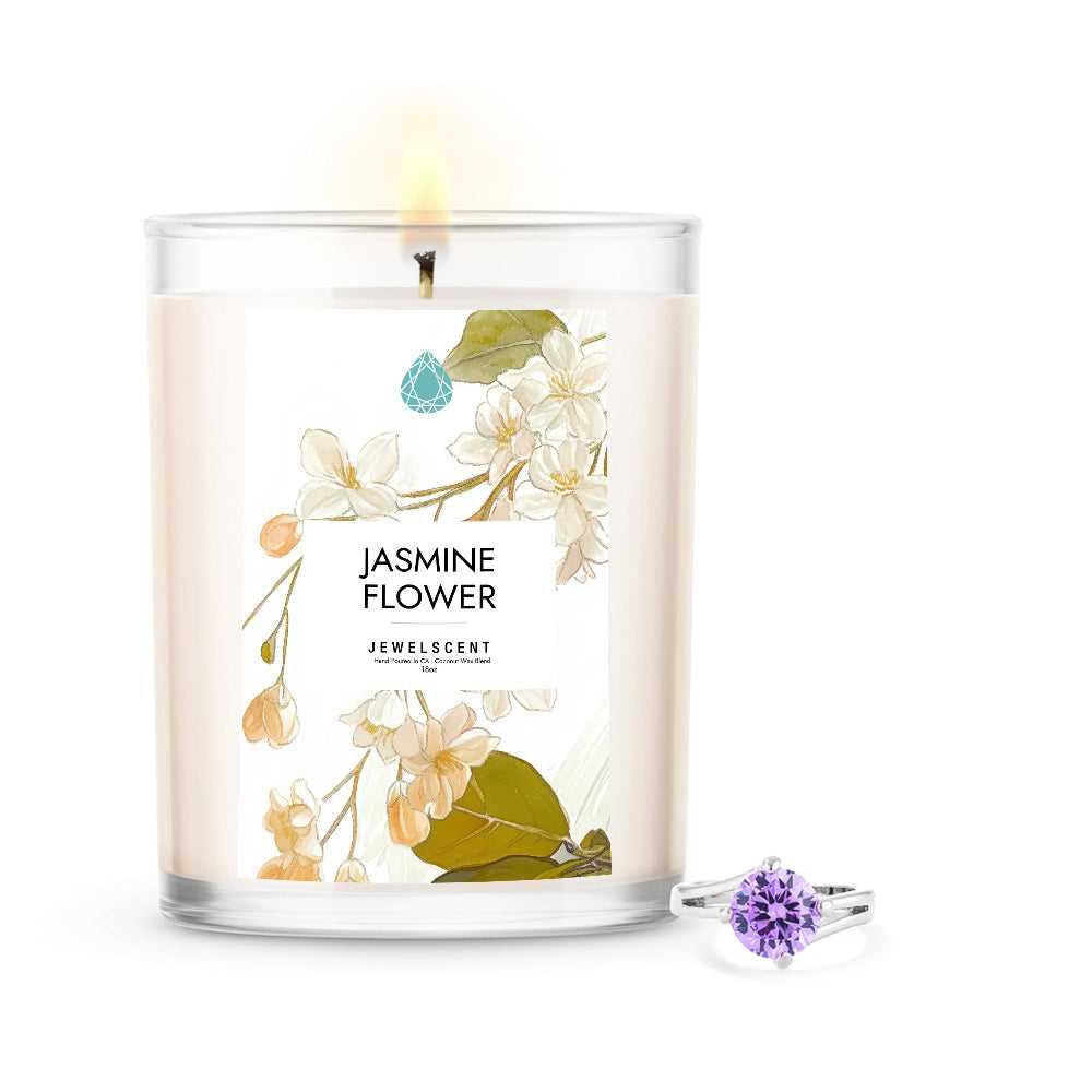 Jasmine Flower 18oz Home Jewelry Candle