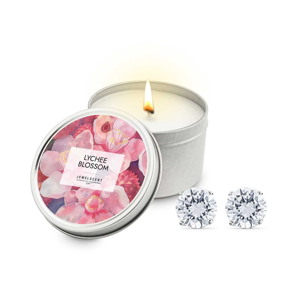 Lychee Blossoms Candle - 5.5oz Tin Jewelry Candle