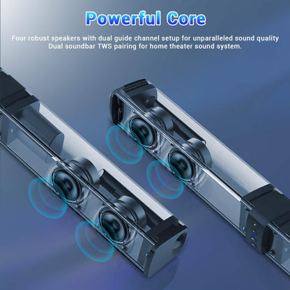 Wireless Soundbar for Smart TV 2 in 1 Detachable Bluetooth Speaker
