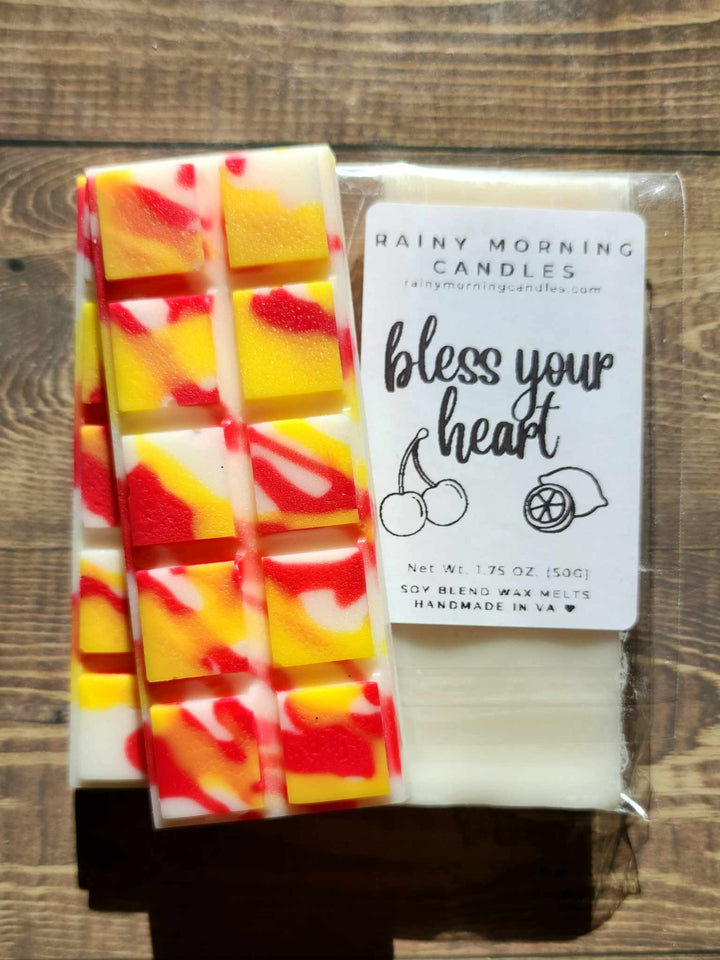 Bless Your Heart Wax Melts for a Cozy Home Fragrance Experience by Rainy Morning Candles