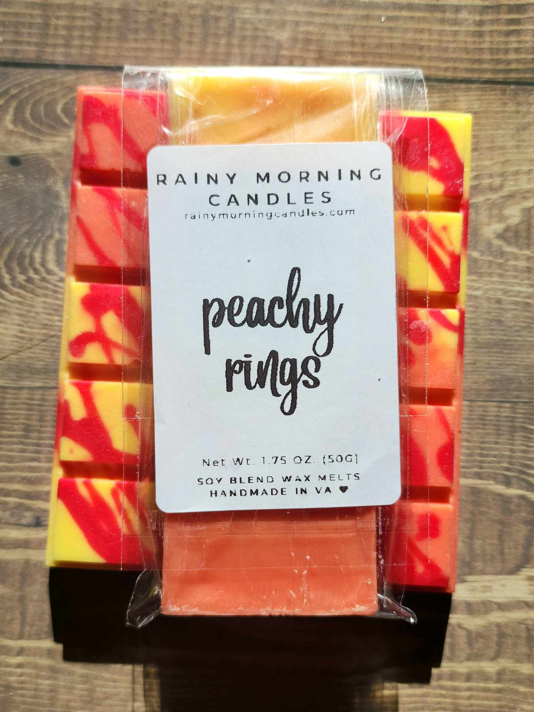 Peachy Rings Wax Melts for a Sweet and Fruity Aroma by Rainy Morning Candles