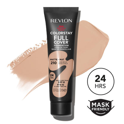 Revlon ColorStay Full Cover Longwear Matte Foundation, Heat & Sweat Resistant Lightweight Face Makeup, Caramel (425), 1.0 oz - Deeunta Domain