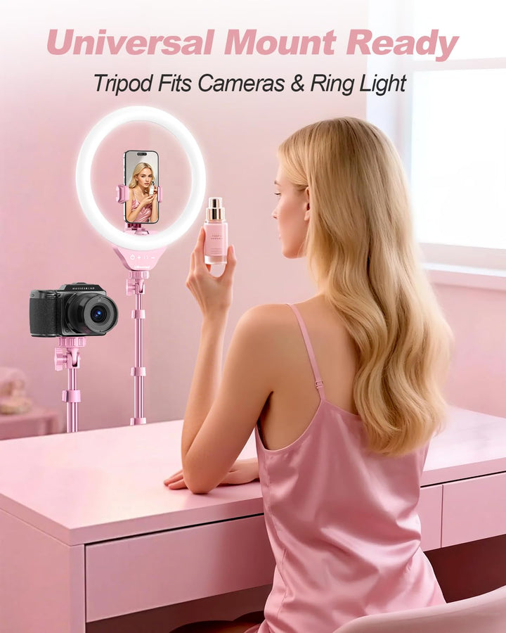 UBeesize 12'' LED RGB Ring Light with 62'' Tripod Stand, Selfie Ring Light for Video Recording, Live Streaming, TikTok & YouTube, Compatible with iPhone & Android - Deeunta Domain