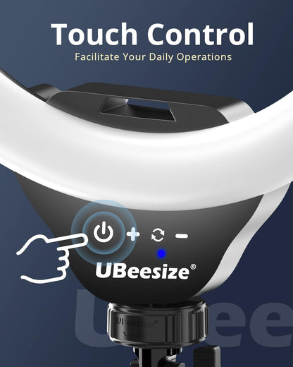 UBeesize 12'' LED RGB Ring Light with 62'' Tripod Stand, Selfie Ring Light for Video Recording, Live Streaming, TikTok & YouTube, Compatible with iPhone & Android - Deeunta Domain