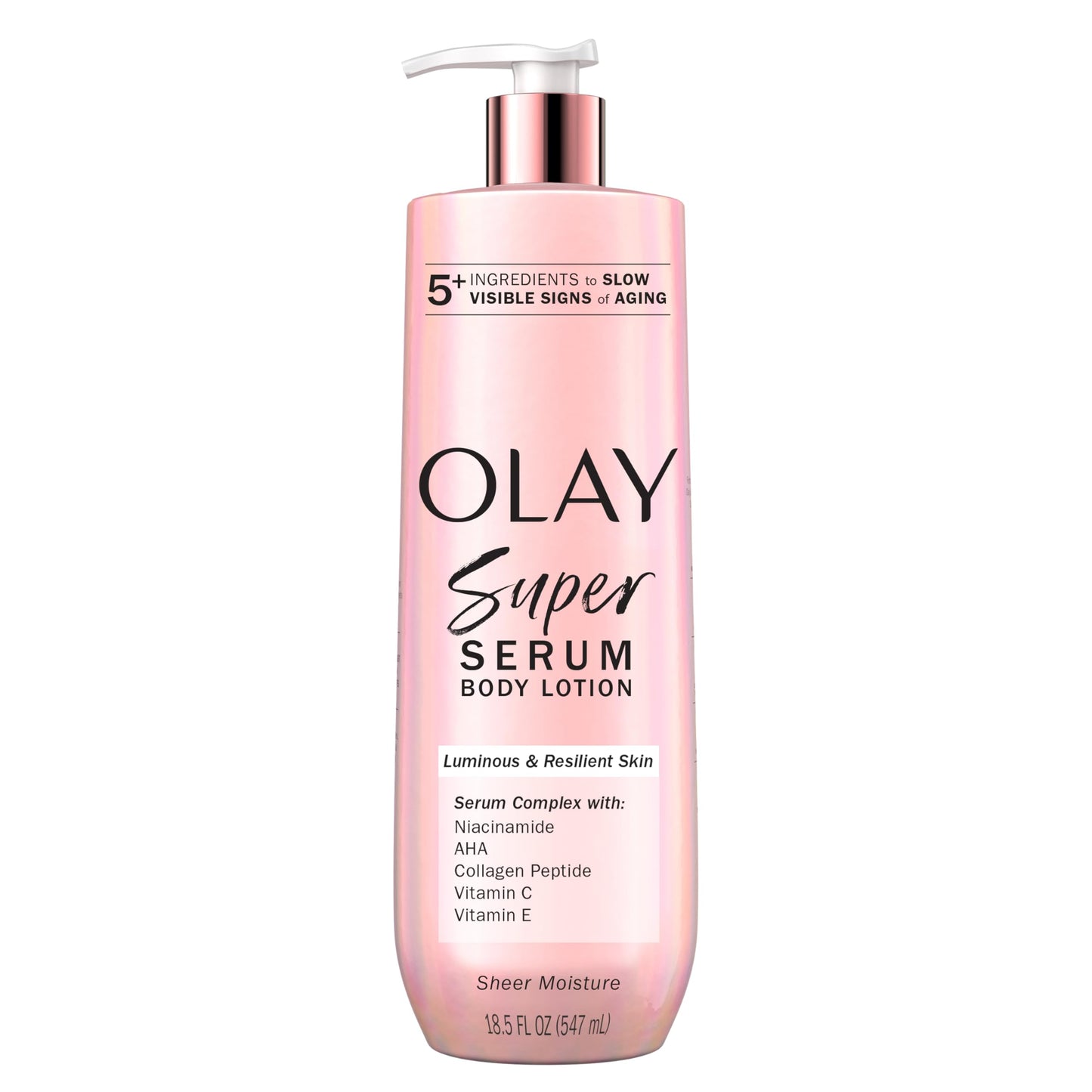 Olay Super Serum Hand & Body Lotion for Dry Skin, 24hr Long Lasting Hydration, 5+ Ingredient Complex for Bright Even Firm Luminous Skin, Sweet Vanilla & Soft Wood Scent, 18.5 fl oz - Deeunta Domain
