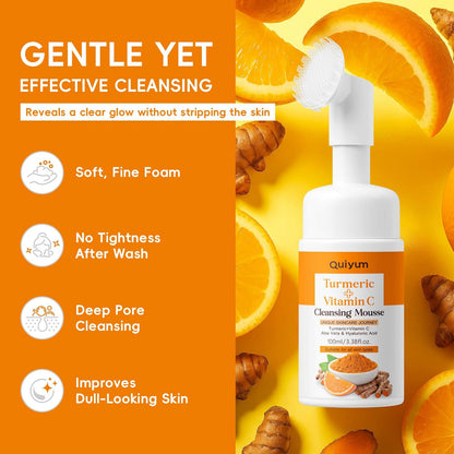QUIYUM Skin Care Set, Turmeric Vitamin C Skincare 7PCS - Facial Skin Care Routine Kit for Women, Dark Spot Remover for Face, Reduce Acne, Oil Control, Deep Clean, Birthday Mother's Day Gifts Sets - Deeunta Domain