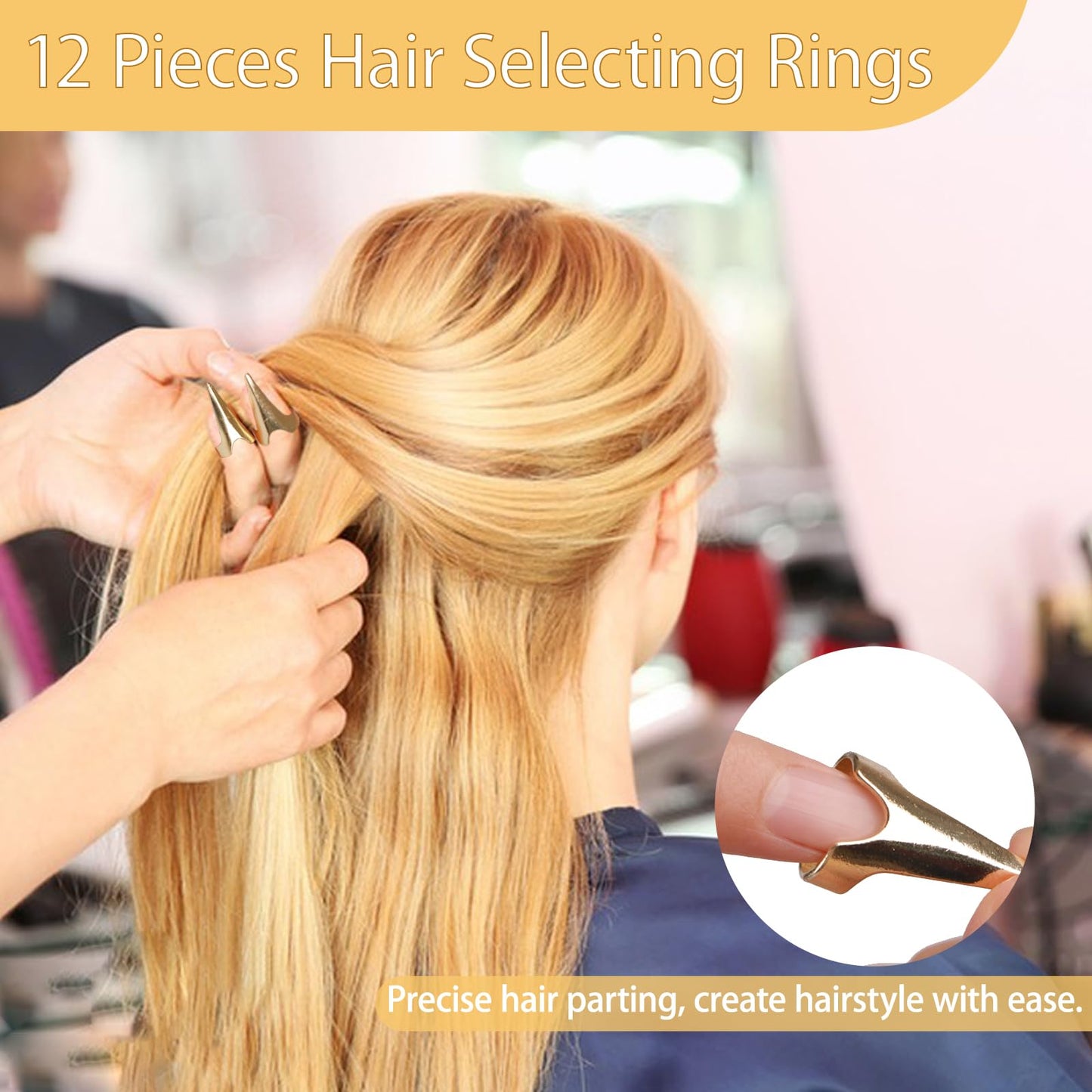 23 Pieces Hair Parting Tools Set, Magnetic Wrist Pin Holder for Braiding, Sectioning Clips, Rat Tail Combs, Hair Parting Rings - Deeunta Domain