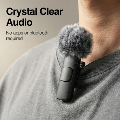 Mini Mic Pro (Latest Model - Wireless Mini Microphone for iPhone, iPad, Android - 2 Pack Lavalier Microphone for Video Recording - iPhone Mic Crystal Clear Recording with USB-C for Content Creators - Deeunta Domain