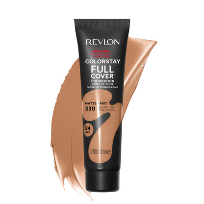 Revlon ColorStay Full Cover Longwear Matte Foundation, Heat & Sweat Resistant Lightweight Face Makeup, Caramel (425), 1.0 oz - Deeunta Domain