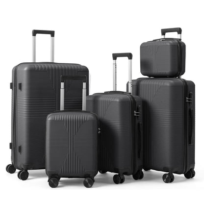 MOTORHOT 5 Piece Lightweight Luggage Set With Lock 12 16 20 24 28 Inch