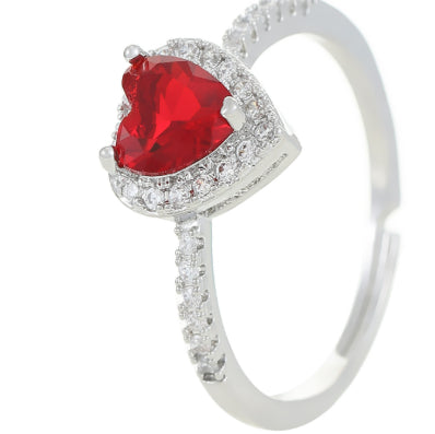 heart-shaped zircon ring for couples by Deeunta Domain