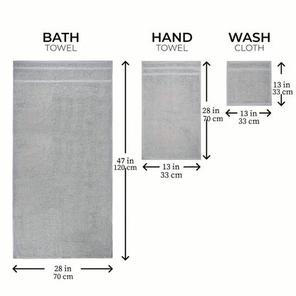 Gray Cotton Bath Towel Set Soft Absorbent Quick Dry Towels 10 To 32 Pieces
