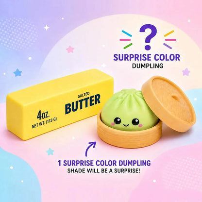 2 Pack Squishy Dumpling And Butter Combo Slow Rising Fidget Toys