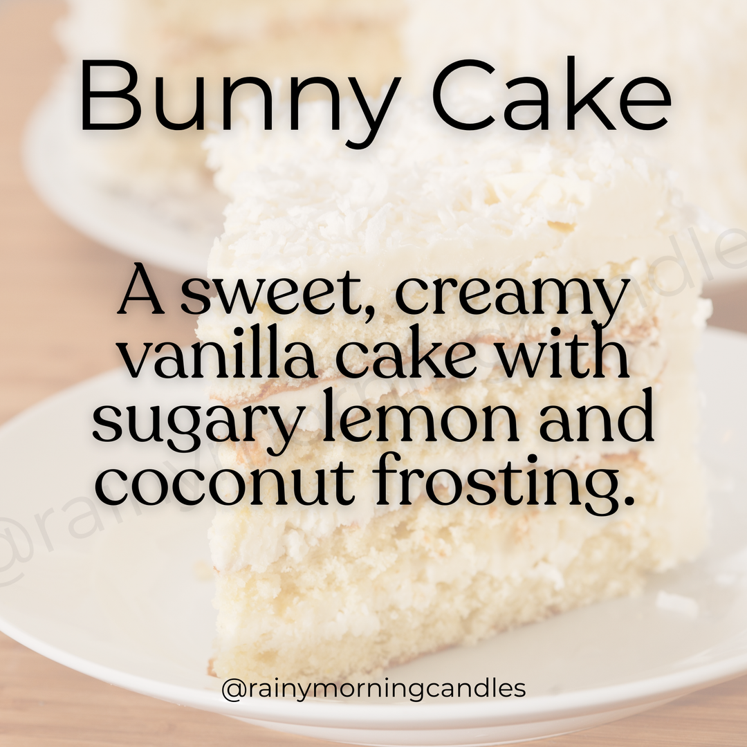 Bunny Cake | Coconut + Lemon Cake | Wax Melts by Rainy Morning Candles