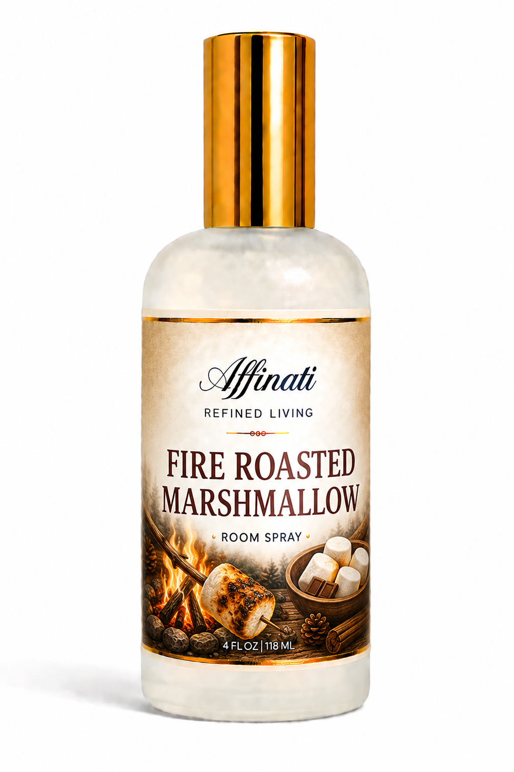 Fire Roasted Marshmallow Room And Linen Spray With Vanilla And Smoky Woods