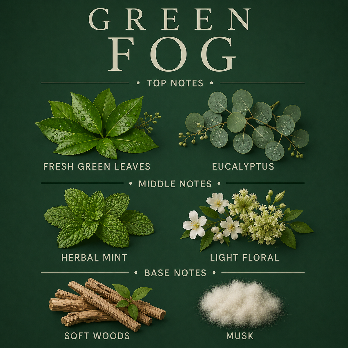 Green Fog Room And Linen Spray 4 Oz Fresh Citrus Floral Musk