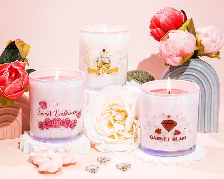 Sweet Embrace Iridescent 10oz Signature Jewelry Candle by JewelScent