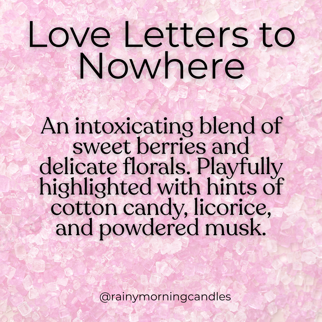 Love Letter to Nowhere Pink Sugar Wax Melts - Indulge in Sweet Aromatic Bliss by Rainy Morning Candles