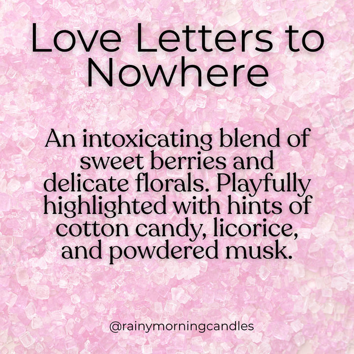 Love Letter to Nowhere Pink Sugar Wax Melts - Indulge in Sweet Aromatic Bliss by Rainy Morning Candles