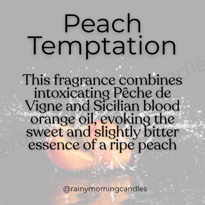Peach Temptation | Bitter Peach Inspired | Wax Melts by Rainy Morning Candles