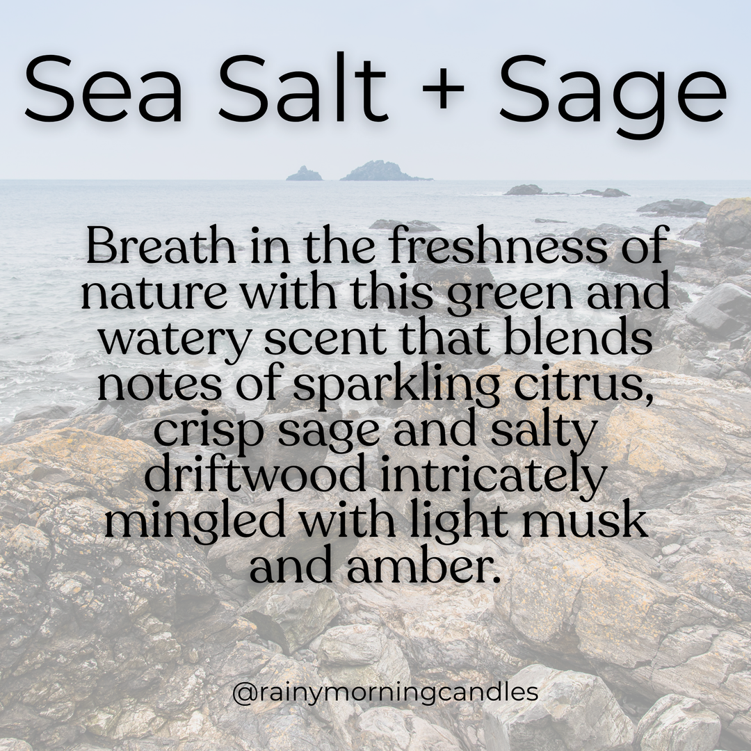 Sea Salt Sage Wax Melts for Refreshing Aromatherapy by Rainy Morning Candles
