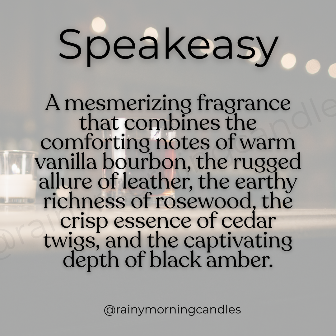 Speakeasy Wax Melts - Bourbon + Cedarwood Scented Melts by Rainy Morning Candles