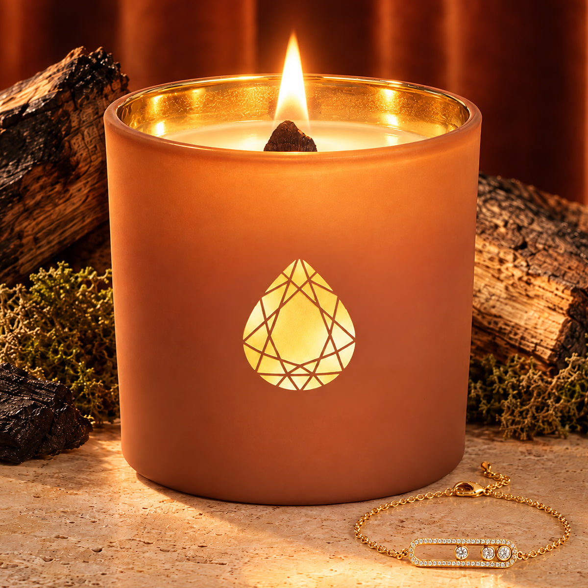 Golden Embers 28oz Wood Wick Bracelet Candle