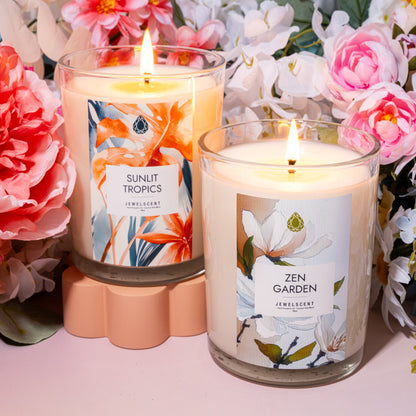 Sunlit Tropics Jewelry Candle - 18oz Home Fragrance Candle by JewelScent