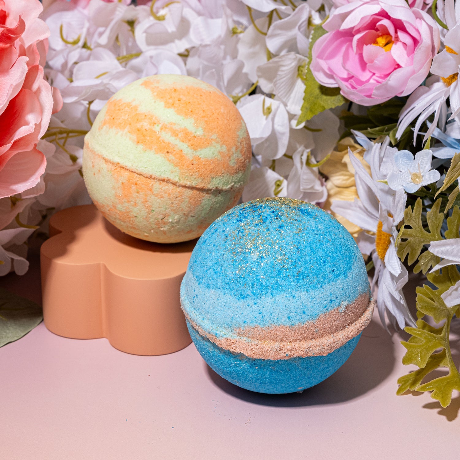 Sunlit Tropics Bath Bomb - Tropical Scented Jewelry Surprise by JewelScent