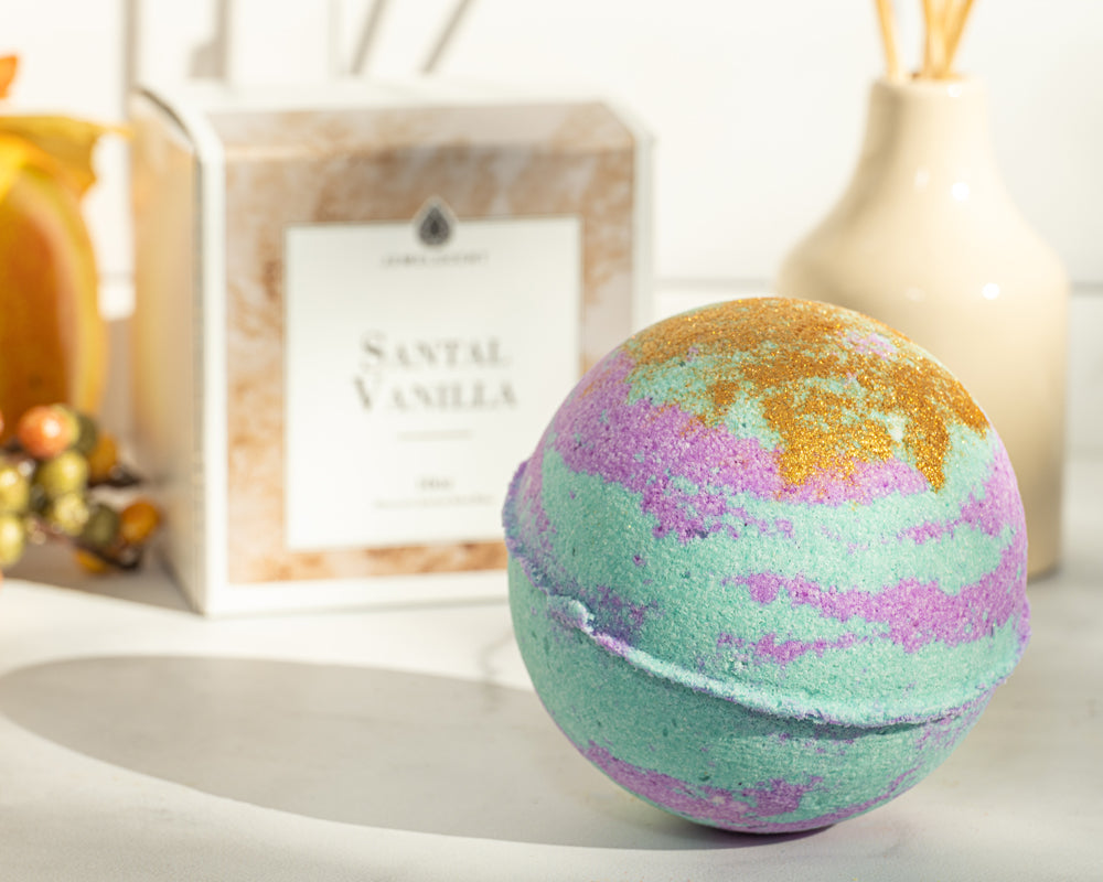 Santal Vanilla 10oz Jewelry Bath Bomb by JewelScent