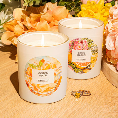Citrus Squeeze Candle 10oz Signature Jewelry Candle for Fresh Scents and Elegant Ambiance by JewelScent
